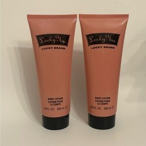 Lucky Brand Lucky You Body Lotion Lot Of 2 New Sealed Full Size Pink Black OS